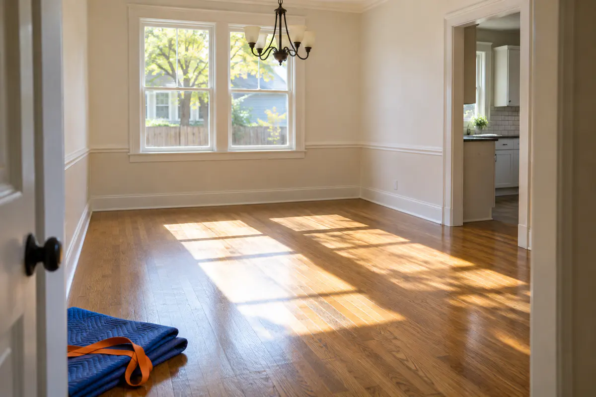 Cleared space after furniture removal